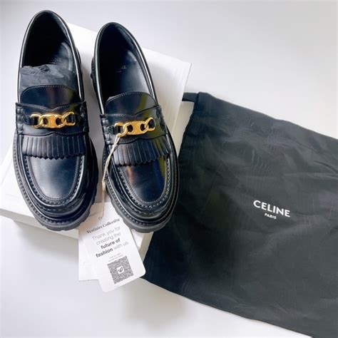 size 39 celine loafers|CELINE MARGARET LOAFER WITH TRIOMPHE CHAIN in .